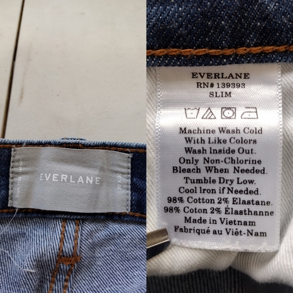 Everlane Men's Blue Denim Cotton Slim Fit Casual Jeans Sz 30×30 - Picture 11 of 14